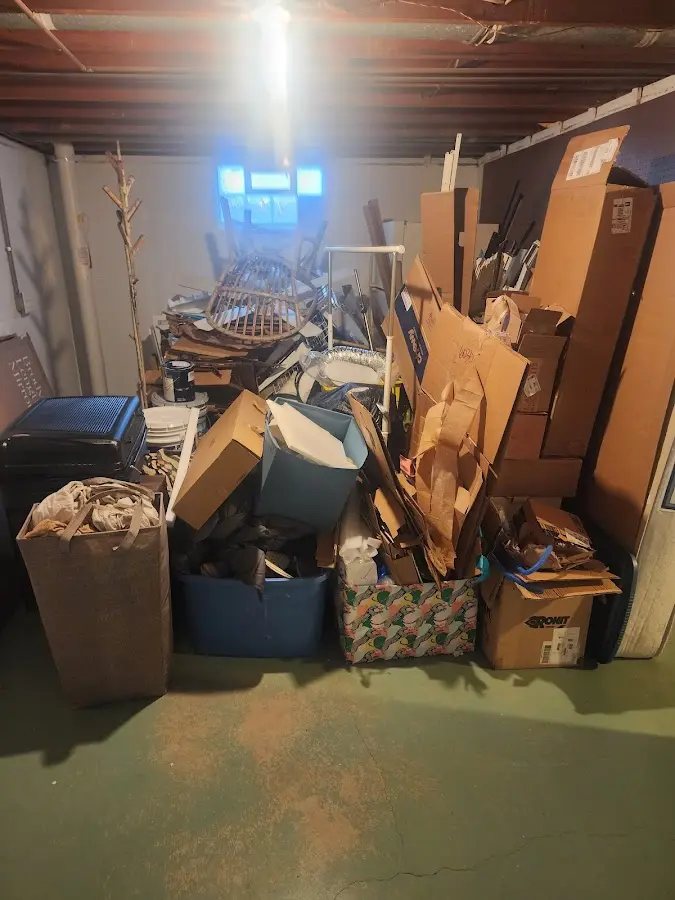 Roll-off dumpster container at job site for Yard Waste Dumpster Rental in Palos Hills